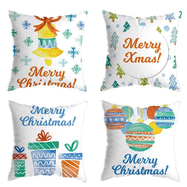 

cushion/decorative pillow 45*45cm sigle-sided printed plush decorative throw pillows case christmas square cushion cover sofa bed home