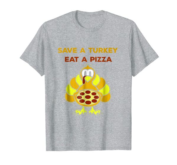 

save a turkey eat a pizza t-shirt turkey shirt thanksgiving, White;black