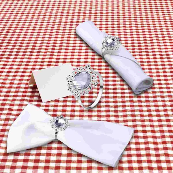 

napkin rings 12pcs acrylic holders wedding banquet dinner decoration (silver)