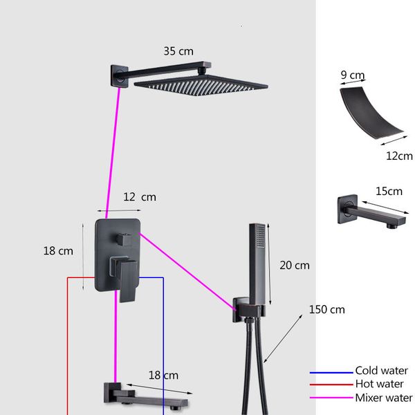 

bathroom shower heads orb faucet rainfall head abs plastic hand wall mount waterfall/rotation/stream tub faucets baht cold ow9