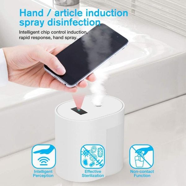 

liquid soap dispenser 100ml touchless automatic alcohol disinfection sprayer ir induction hand sanitizer infrared sensor bathroom accessory