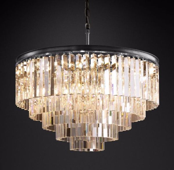 

pendant lamps round living room dining double building european crystal chandelier modern home aisle clothes and hat