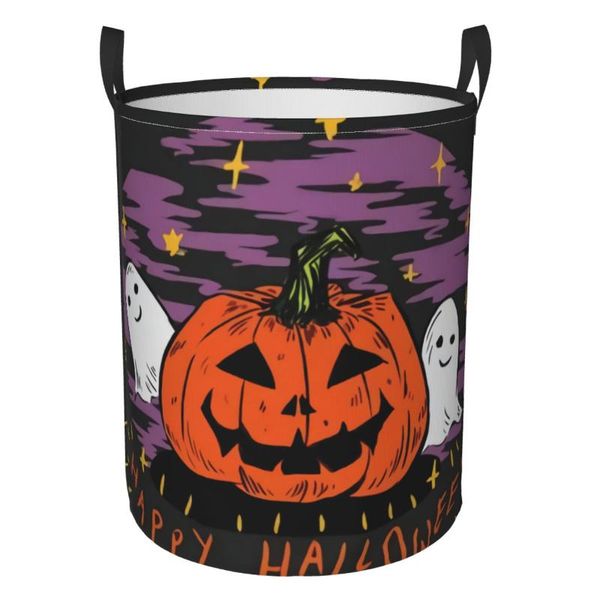 

laundry bags 2021 halloween gift collapsible basket dirty clothes hamper printed foldable storage bin sundries sorter
