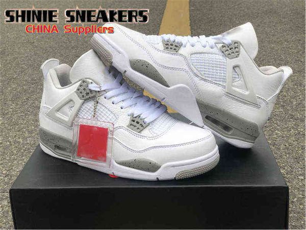

authentic 4 white oreo 4s man basketball shoes tech grey black fire red ct8527-100 retro sneakers{category}