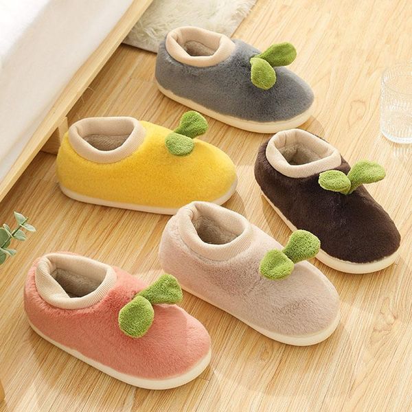 

slippers 2021 women winter fluffy plush seeding cover heel home couples indoor bedroom shoes ladies warm non-slip outdoor slides, Black