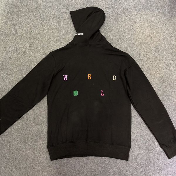 

2021 new letras coloridas bordados scott album astroworld carta mulher hoodies moletom com capuz dos homens f pulver f3rf, Black