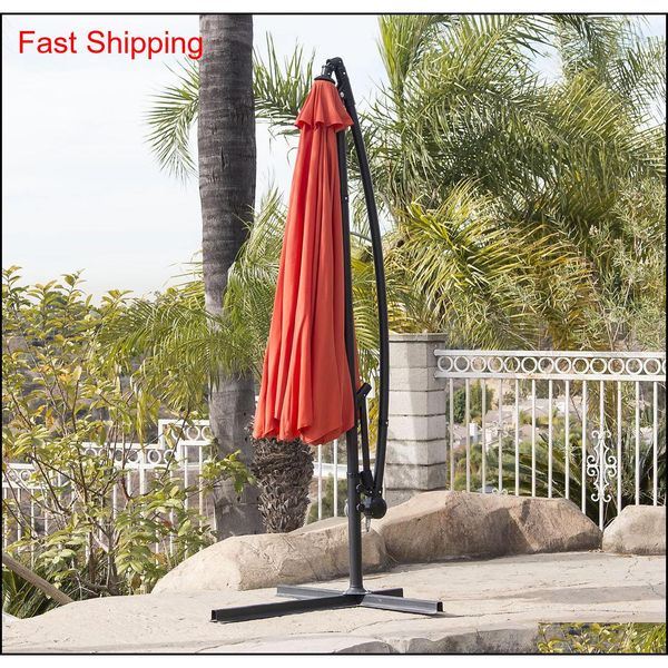 

10' hanging umbrella patio terra cotta uv resistant shade offs qylxtg homes2007