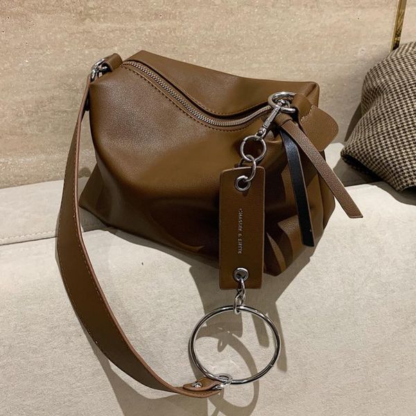

evening bags vintage pu leather shoulder bag for women 2021 wide belt designer ladies handbags chain trend hobos messenger