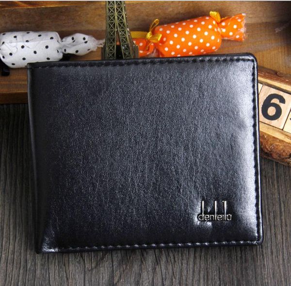 

3pcs/lot new vintage pu mens wallets fine bifold brown black pu leather cool tri fold wallet for men, Red;black