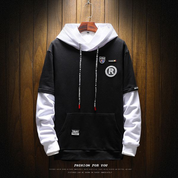 

2021 hoodies men spring new male long sleeve with man's hoodie sweatshirt a8fb, Black