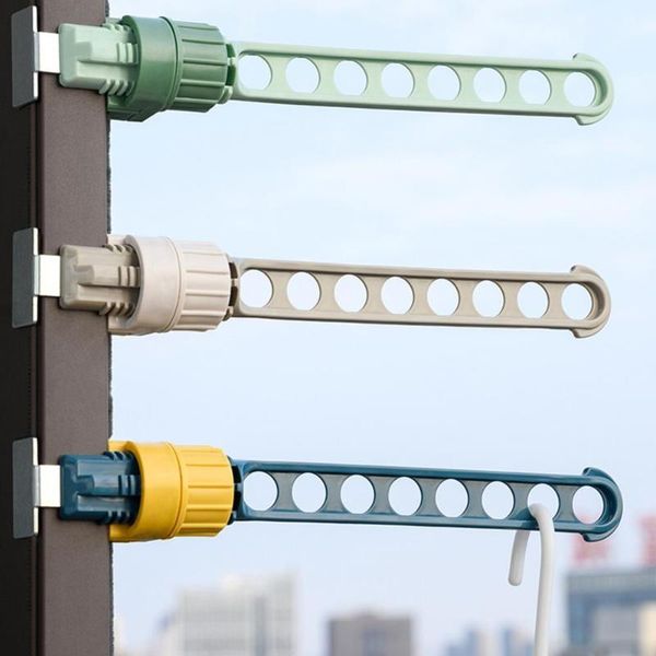 

storage boxes & bins 1 pc window frame clothes hanger portable indoor 8-holes drying rack bathroom accommodated hanging