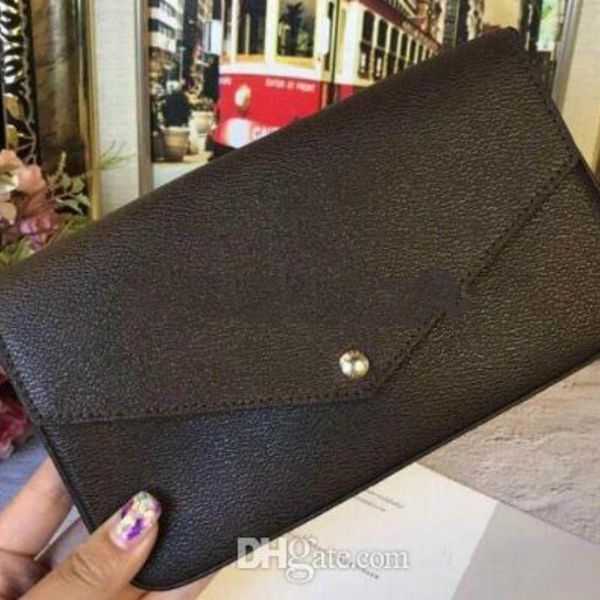 

2021 fashion women's purse long women's cover purse classic zero wallet card bag luxurys designers wallet wholesale and retail 010, Red;black