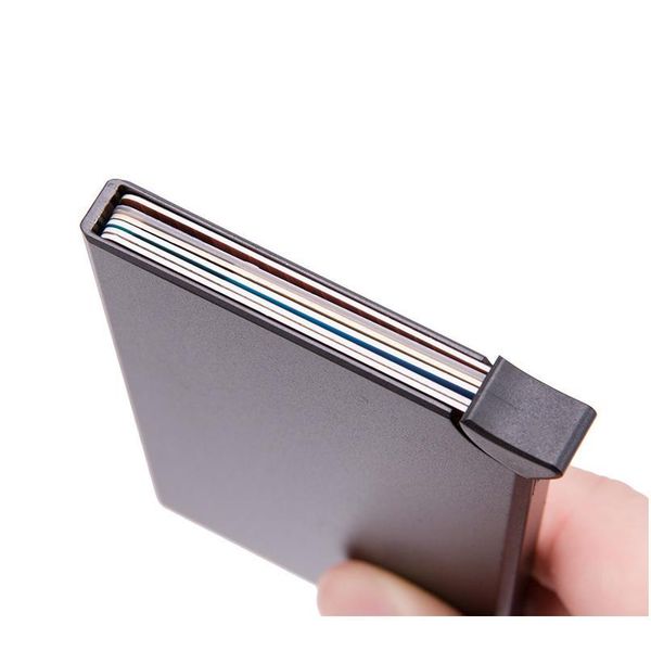

rfid wallet aluminum metal credit business mini card wallet 2020 dropshipping man women smart wallet business car qylxud