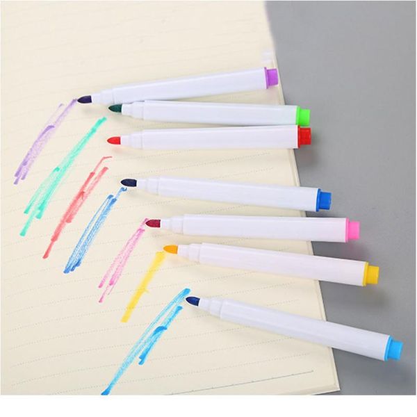 

8pc/lot magnetic colorful whiteboard pen black white board markers built in eraser school supply children's graffiti dra qylabn