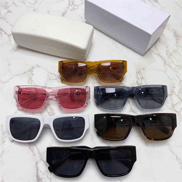 

2022 factory wholesale personalized head box sunglasses women's fashion plate net red, White;black