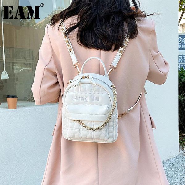 

backpack [eam] women lingge travel small cute chains multifunction pu leather personality all-match fashion 2021 18a3931