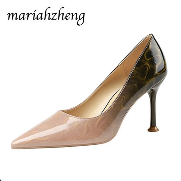 

dress shoes leopard land fashion toe high-heeled with color matching and fine heel single professional ol women's lsj, Black