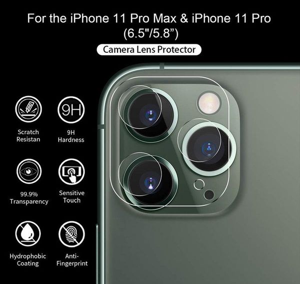

camera film tempered glass for iphone 11 12 pro max camera lens screen protector full cover clear