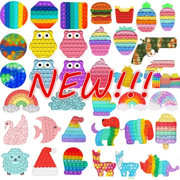 

new fidget toys push it bubble antistress toys anti-stress soft sensory gifts reusable squeeze gifts stress reliever interactive board games