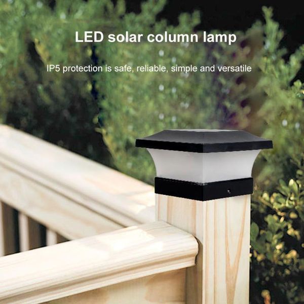 

outdoor wall lamps led solar pillar light waterproof lantern column night for garden fence landscape decoration