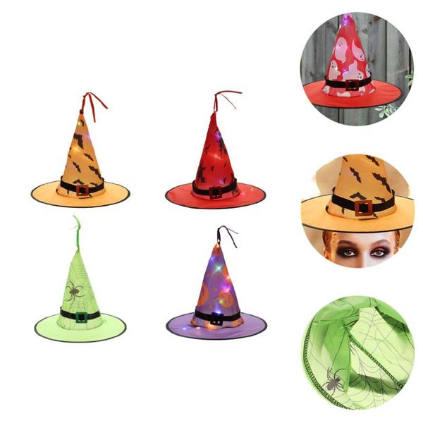 

party hats 4pcs luminous witch home hanging ornament pography props