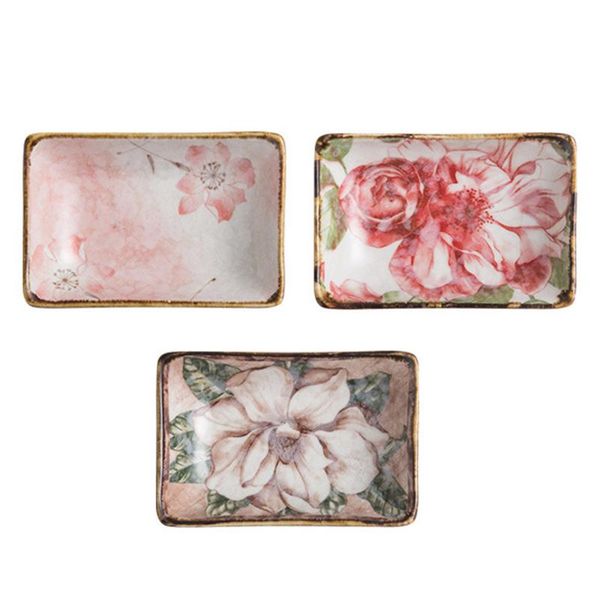 

bowls 3pcs home ceramic saucers seasoning dishes sauce dipping (random type)