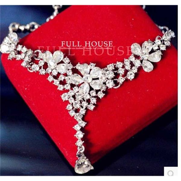 

crystal s wedding bride setr necklace earings (hb3308) ytyr, Silver