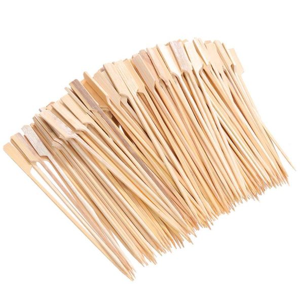 

forks 400pcs bamboo fruit sticks barbecue banquet supplies
