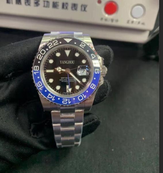 

wristwatches mens watch bp factory 40mm r116710ln blue luminescent ceramic asia 2813 movement mechanical automatic, Slivery;brown