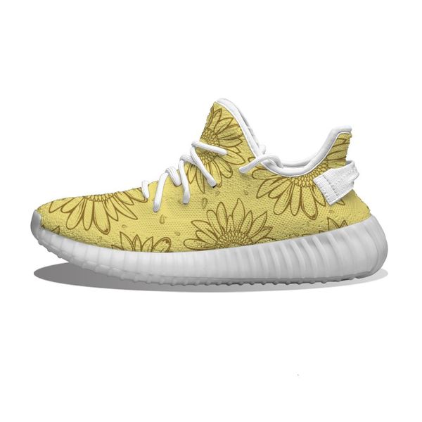 

diy custom simple sunflower running shoes mesh printed mens womens trainers outdoor sports sneakers