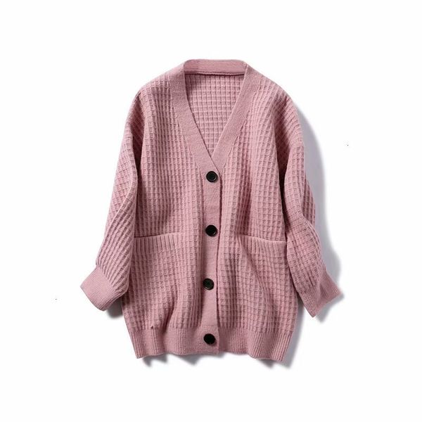 

new sleeve 2021 pure color cardigans coat long sweater jumper cape casaco feminino women pink poncho 4x1o, White;black