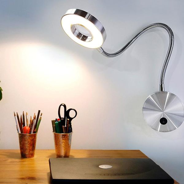 

wall lamp 5w modern led hoses flexible home el bedside bedroom reading fashion indoor aluminum bulb book lights