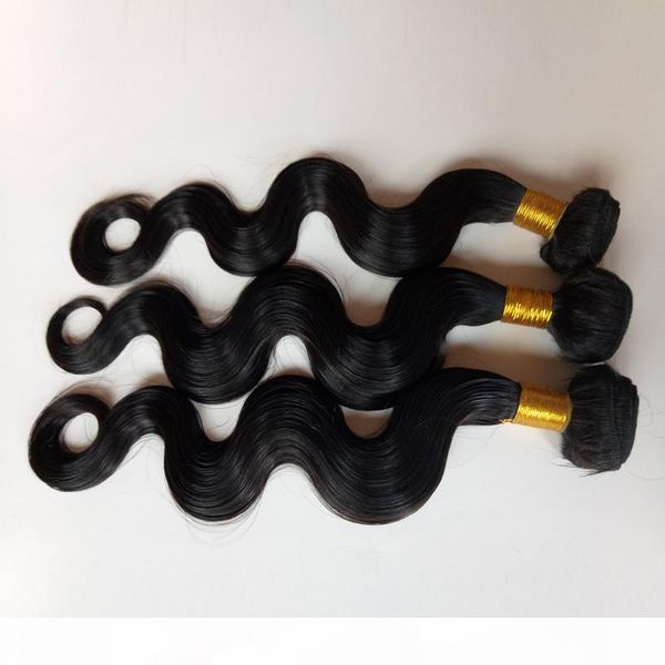 

factory wholesale brazilian virgin human hair weave malaysian body wave hair weft 8-26inch unprocessed substantial brazilian hair extensions, Black
