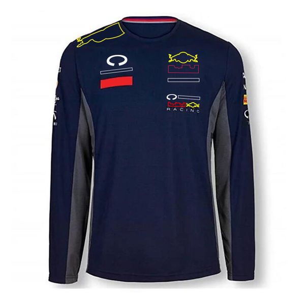 

2021 formula one racing t-shirt new racing f1 long-sleeved car fan sweatshirt large size can be customized with polyester quick-drying