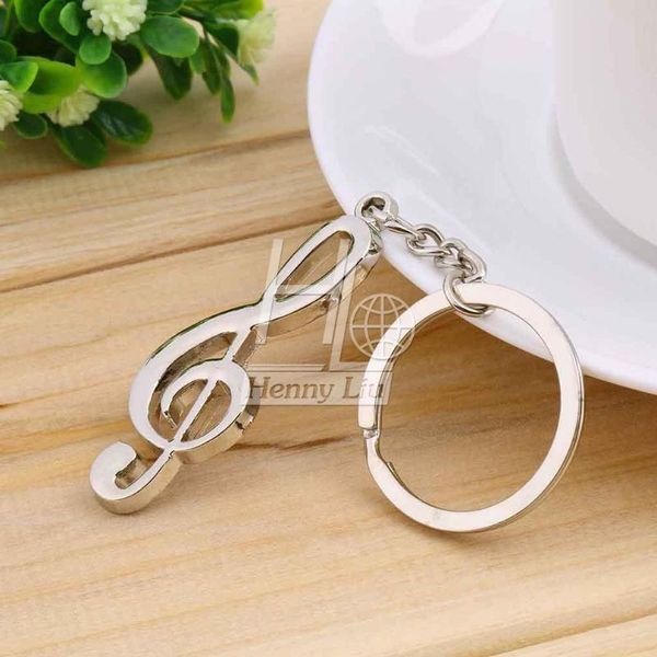 

keychains 1pc key ring chain silver plated musical note keychain for car metal music symbol chains