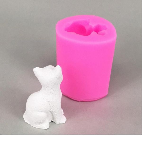 

3d cute small cat animal sile candle mold soap chocolate clay crafts art mold moulds cake decorating tools candl qylalr