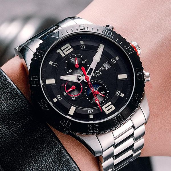 

wristwatches peinte mechanical watch men's waterproof automatic fashion business high-end brand sports 5bar, Slivery;brown