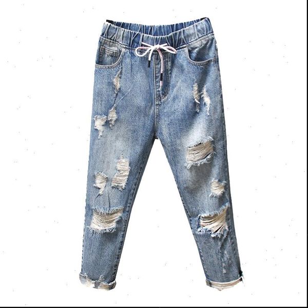 

summer ripped boyfriend jeans for women fashion vintage high waist jeans plus size jeans 4xl pantalones mujer vaqueros 364, Black;white