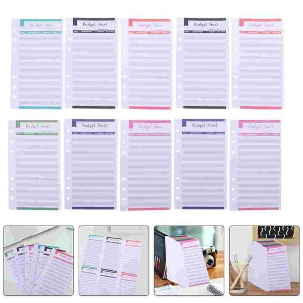 

gift wrap 40pcs budget sheets cash plan cards portable expense (assorted color)