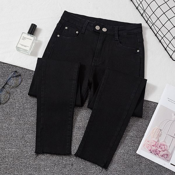 

more size brim 2021 black jeans donna strain female bottoms thin women's pants 0lk4, Blue