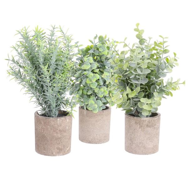 

3pcs simulation green plant pot decoration artificial green plant pot home decor