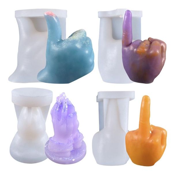 

craft tools gesture candle epoxy resin mold fingers plaster silicone mould diy crafts jewelry home decoration casting