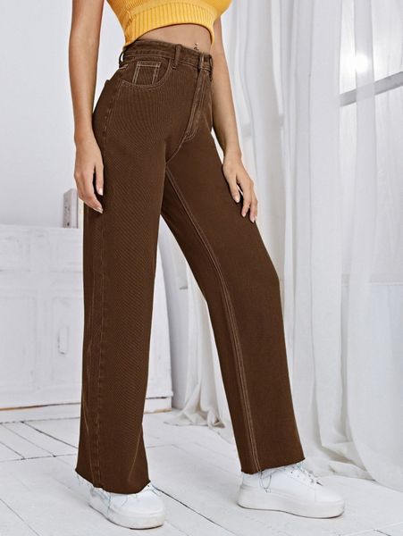 

washed wide leg jeans r8vn#, Blue