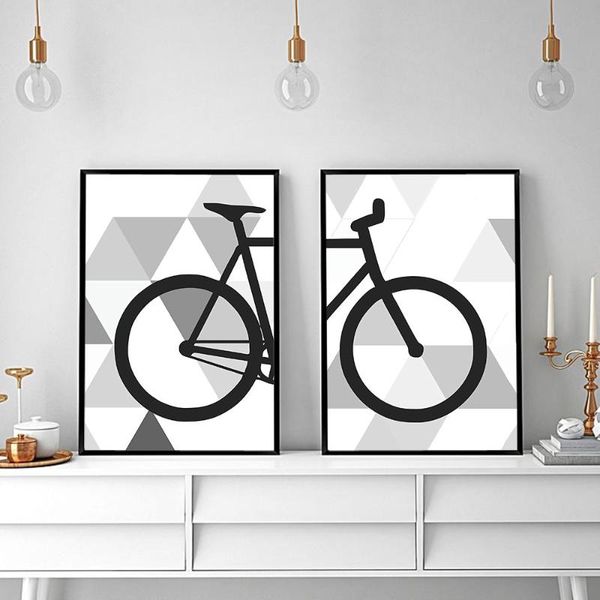 

paintings black bike poster nordic and print scandinavian style canvas painting simplicity wall picture for living room decor unframed