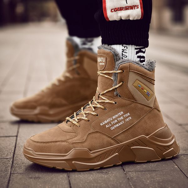 

winter new keep warm men sneakers latest high running shoes leather men lightweight gym running shoes tourism walking shoes