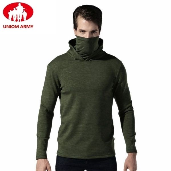 

mens tactical fleece army hoodies military hooded scarface sweatshirt male slipknot mask turtleneck pullover windbreaker black 201116