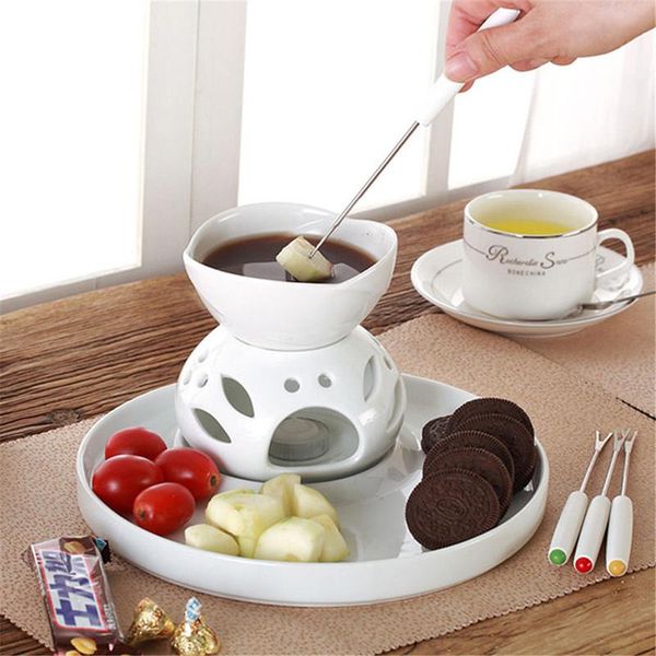 

6pcs / set fashion stainless steel fruit fork two teeth appetizing dessert forks easy to eat