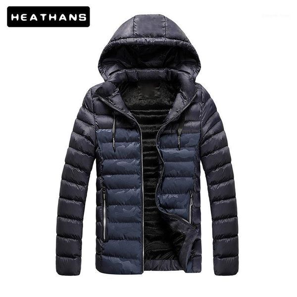 

men's down & parkas -20 degree selling winter jackets parka hooded men thick warm male outwear coat slim casual zip jacket, Black