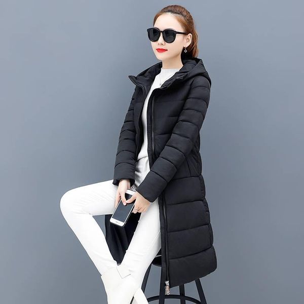 

women's trench coats jacket winter 2021 long cotton parka plus size coat slim ladies casual clothing, Tan;black