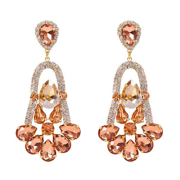 

dangle & chandelier fashion gold color flower pendant drop earrings personality retro style female cross-border wholesale, Silver